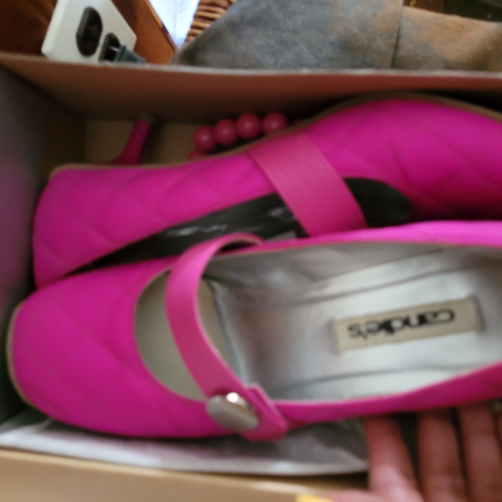 Fushia Kitten Heel Shoe